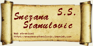 Snežana Stanulović vizit kartica